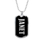 Janet v01s - Luxury Dog Tag Necklace