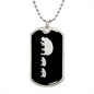 Mama Hippo With 2 Calves v2 - Luxury Dog Tag Necklace