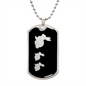 Mama Rabbit With 2 Kittens v2 - Luxury Dog Tag Necklace