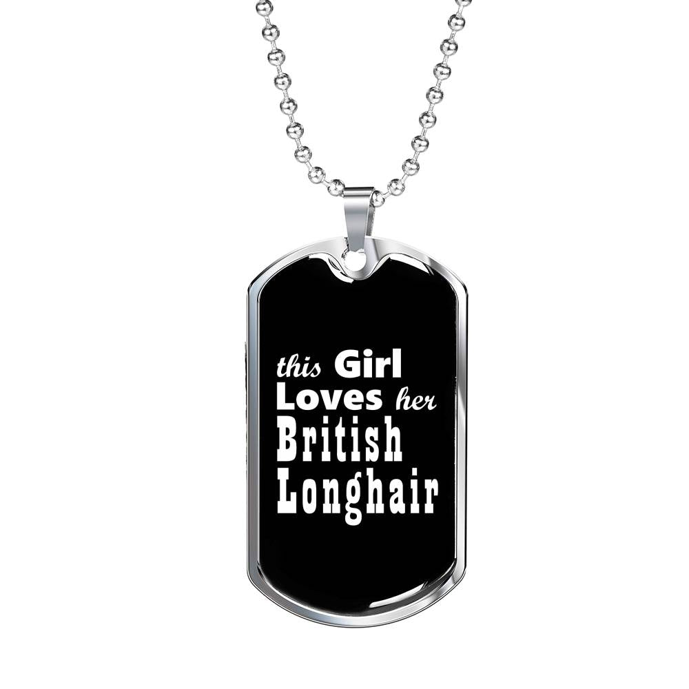 British Longhair v2 - Luxury Dog Tag Necklace