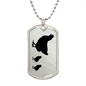 Mama Chicken With 2 Chicks - Luxury Dog Tag Necklace