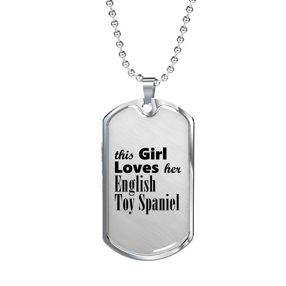 English Toy Spaniel - Luxury Dog Tag Necklace