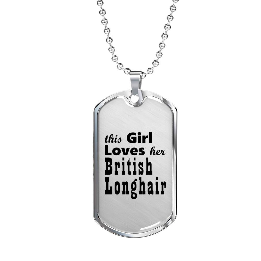 British Longhair - Luxury Dog Tag Necklace
