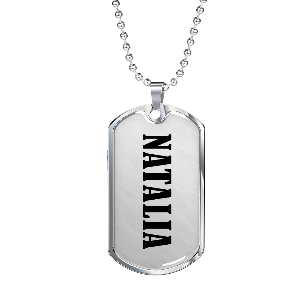 Natalia v01 - Luxury Dog Tag Necklace