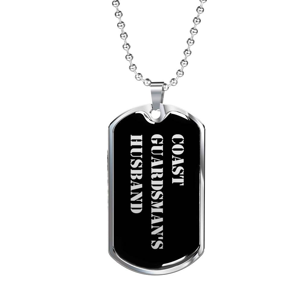 Coast Guardsman's Husband v2 - Luxury Dog Tag Necklace
