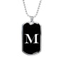 Initial M v3a - Luxury Dog Tag Necklace