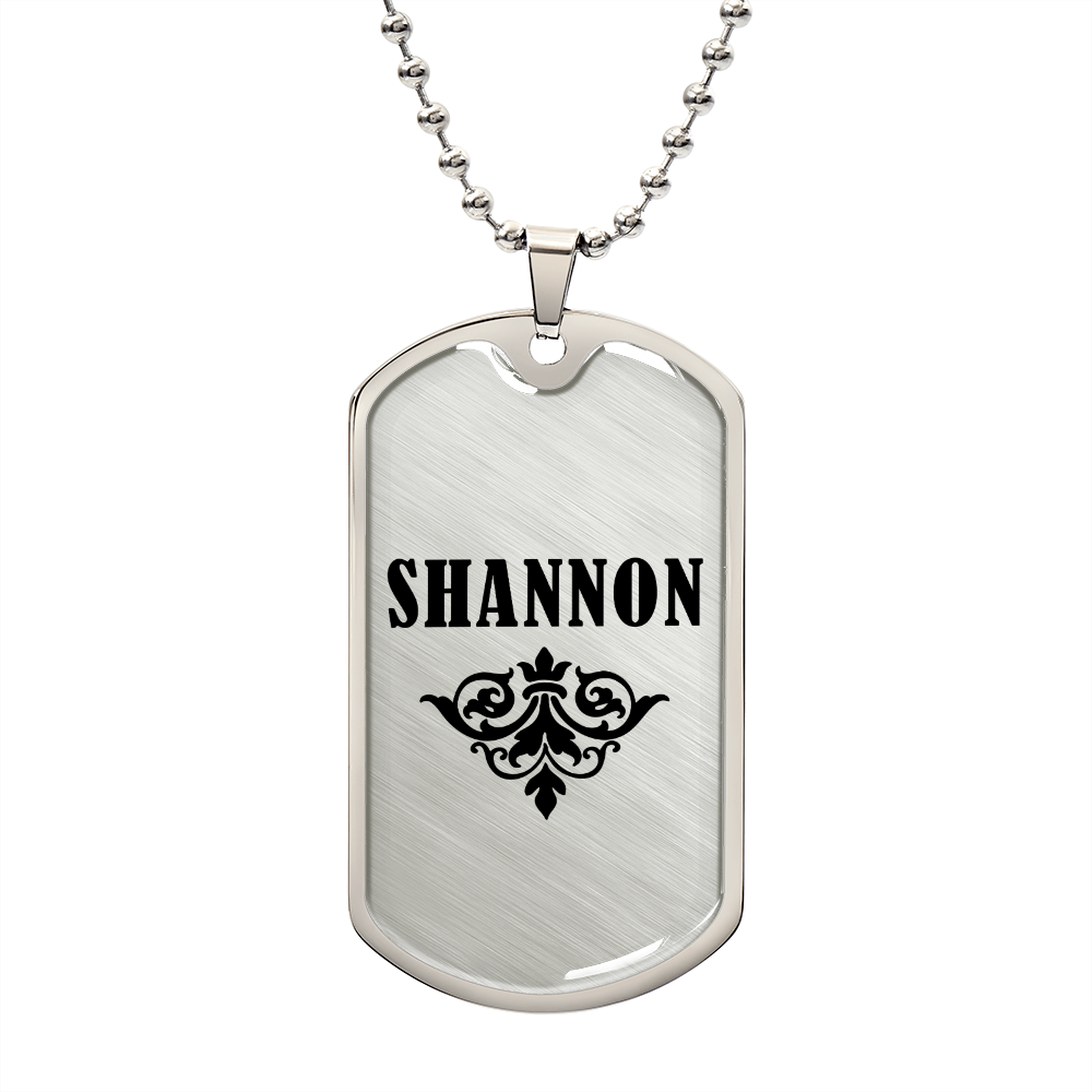 Shannon v01a - Luxury Dog Tag Necklace