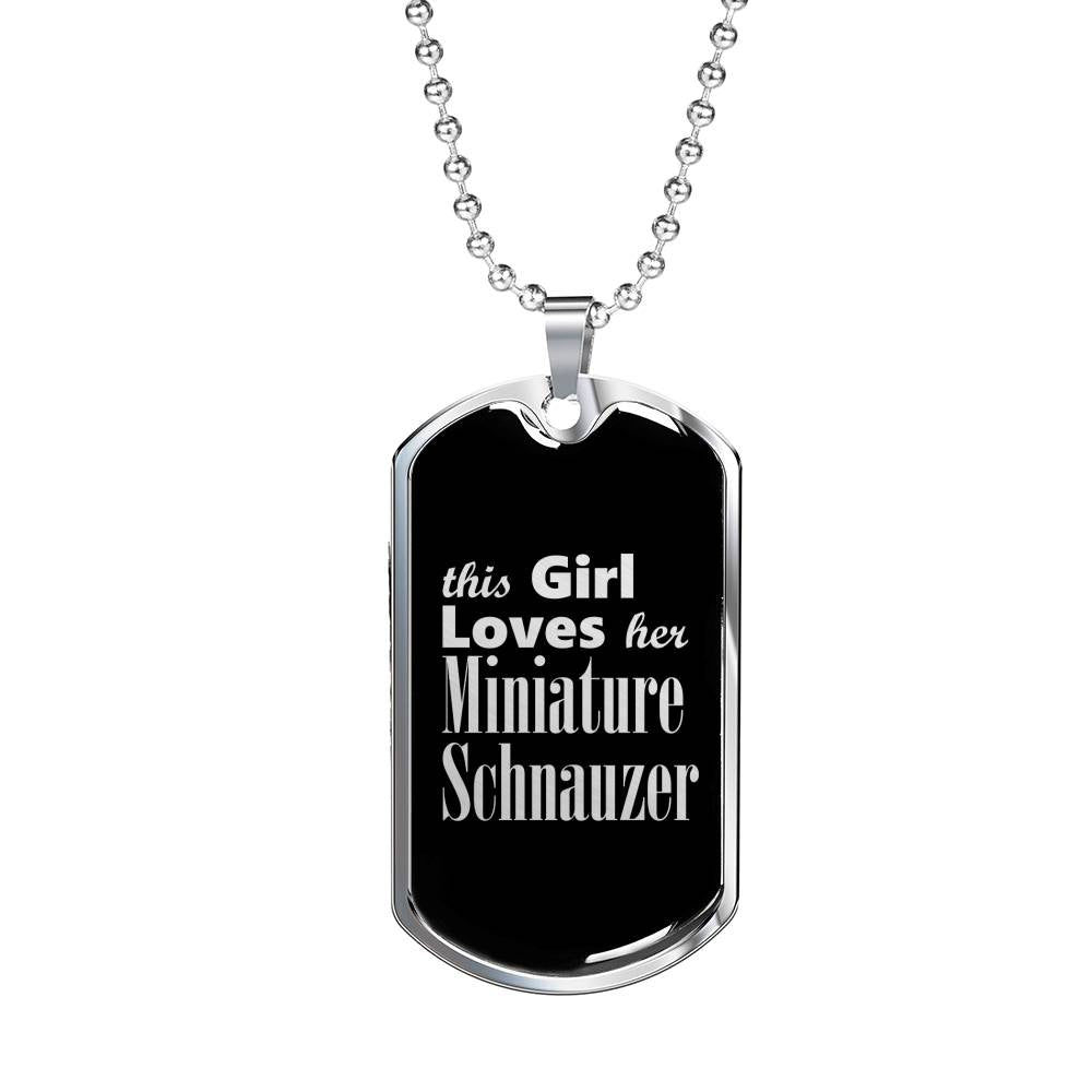 Miniature Schnauzer v2s - Luxury Dog Tag Necklace