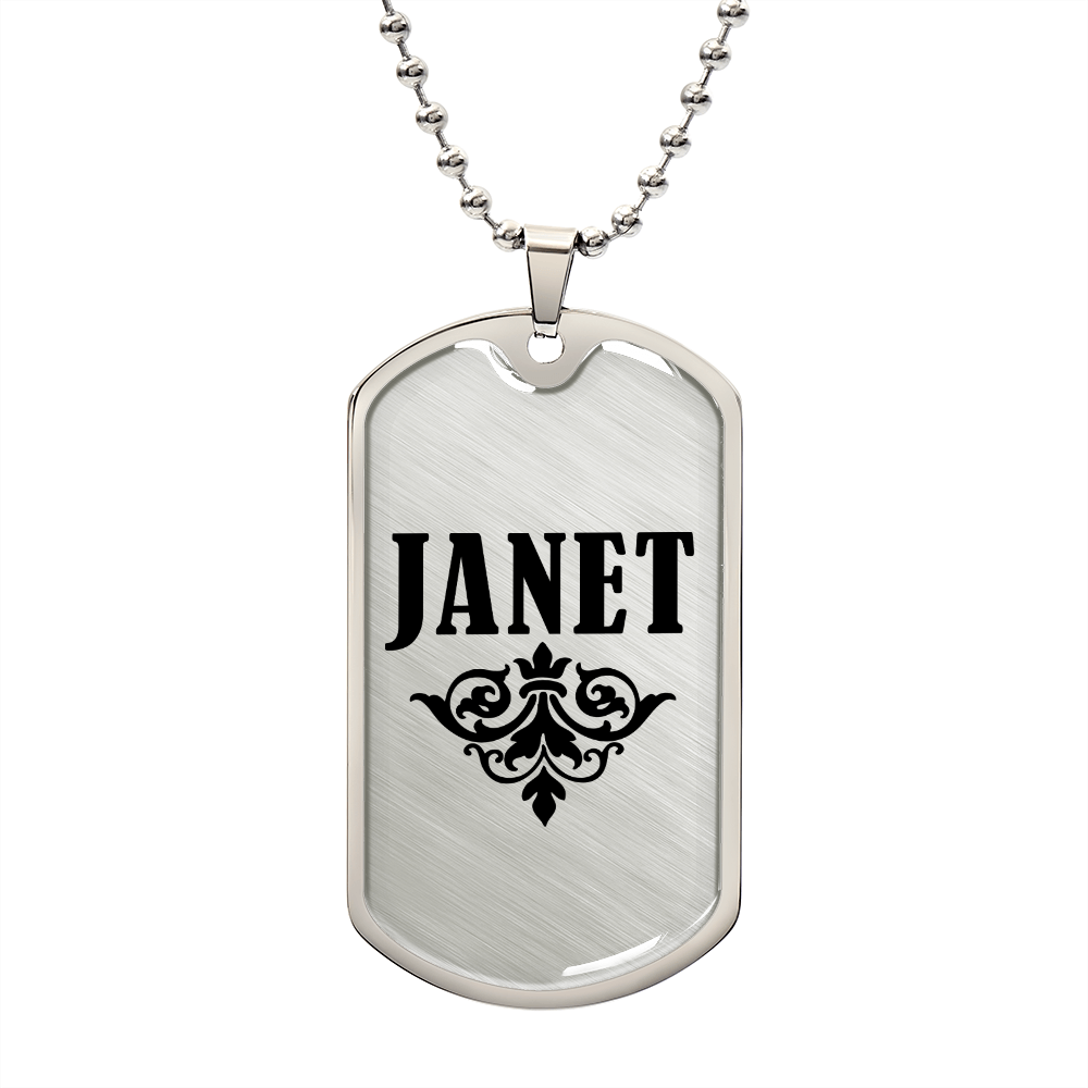 Janet v01a - Luxury Dog Tag Necklace