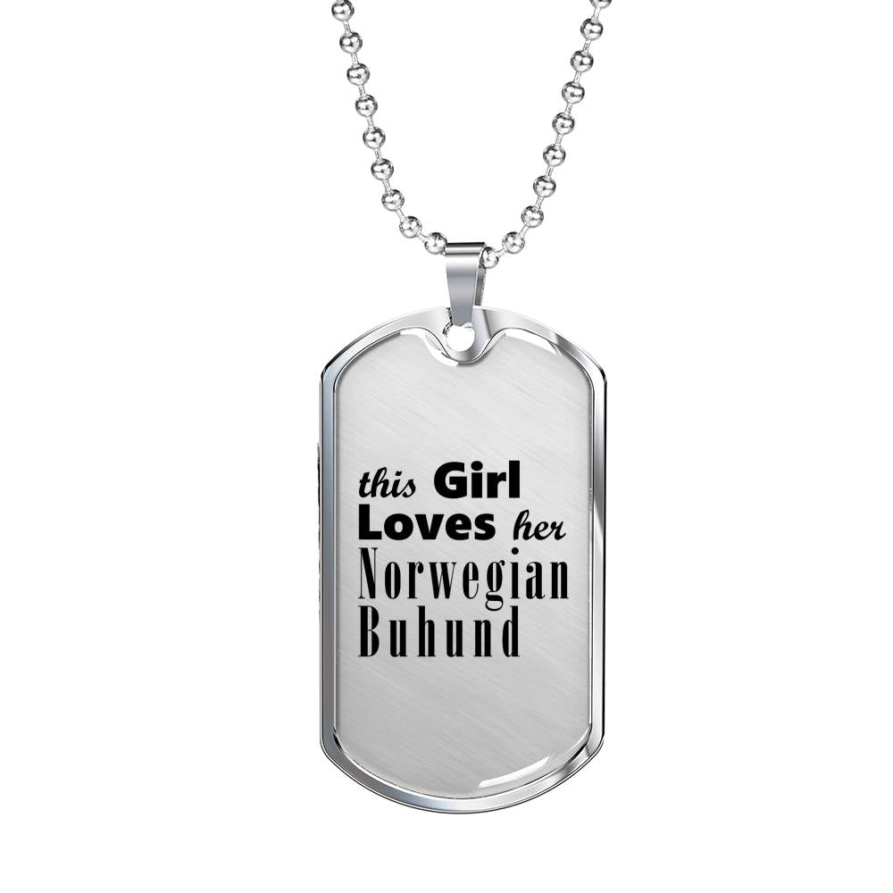 Norwegian Buhund - Luxury Dog Tag Necklace