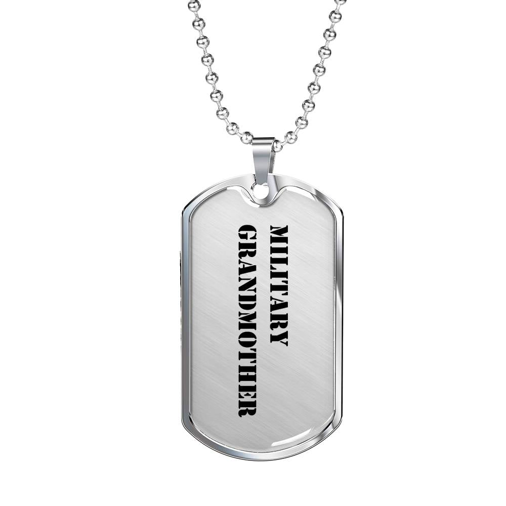 Military Grandmother - Luxury Dog Tag Necklace