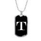 Initial T v3a - Luxury Dog Tag Necklace