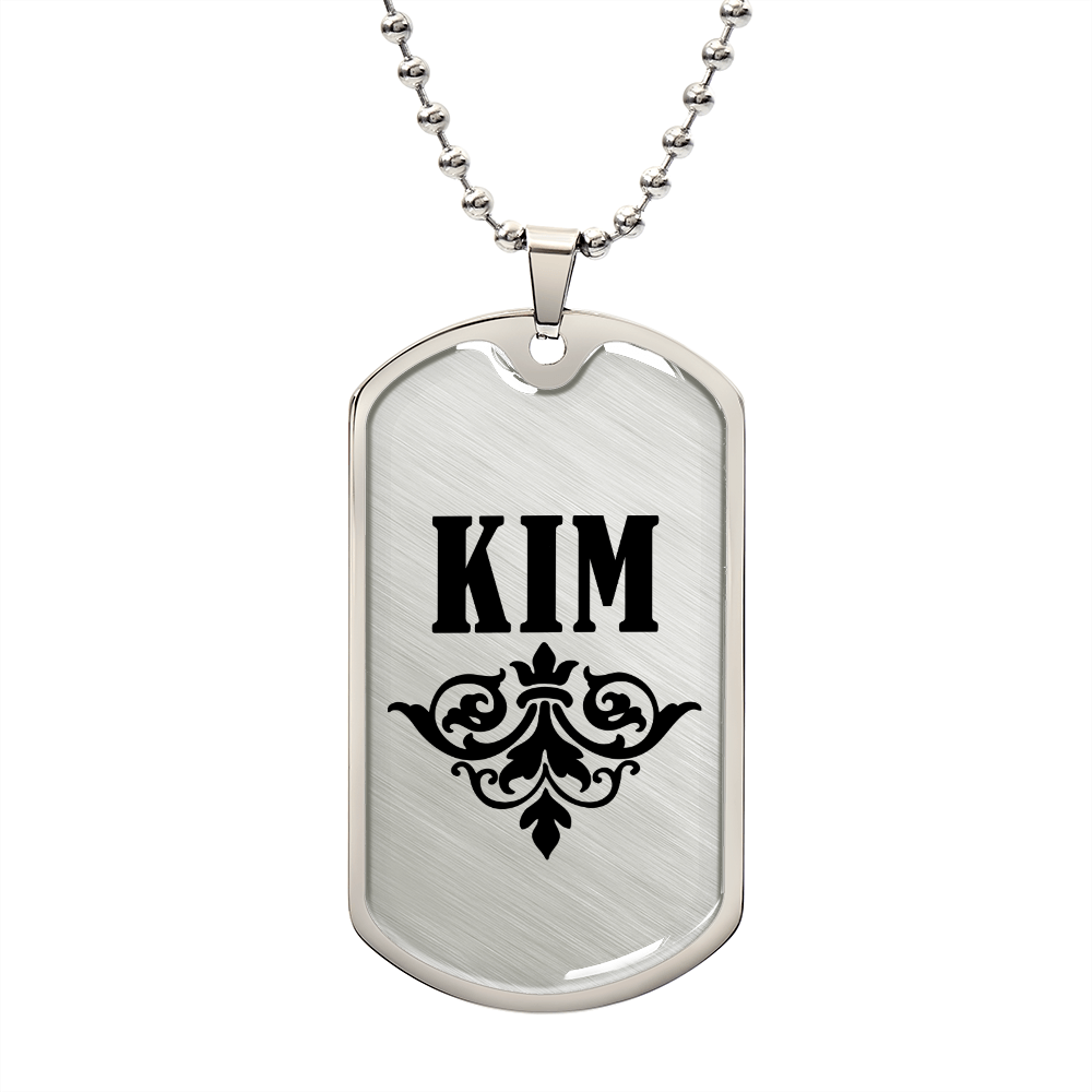 Kim v01a - Luxury Dog Tag Necklace