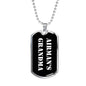 Airman's Grandma v3 - Luxury Dog Tag Necklace