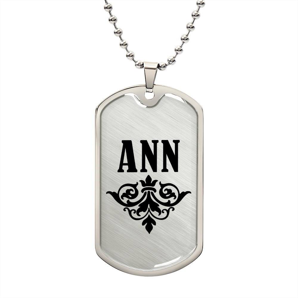 Ann v01a - Luxury Dog Tag Necklace
