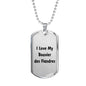 Love My Bouvier des Flandres v4 - Luxury Dog Tag Necklace