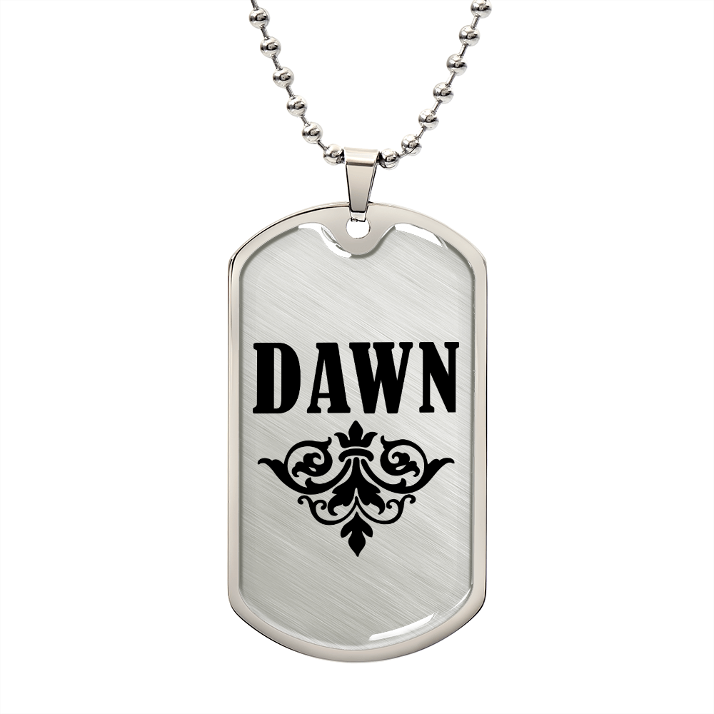 Dawn v01a - Luxury Dog Tag Necklace