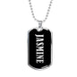 Jasmine v01s - Luxury Dog Tag Necklace