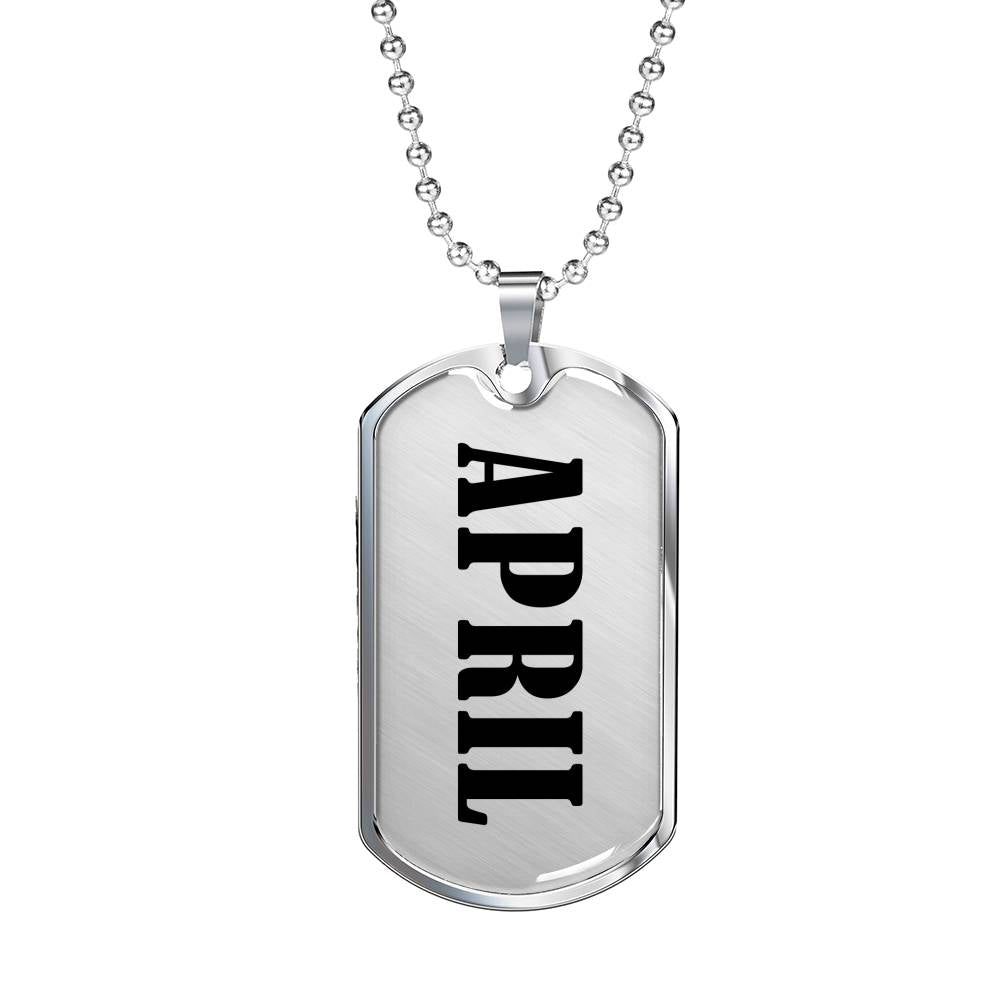 April v01 - Luxury Dog Tag Necklace