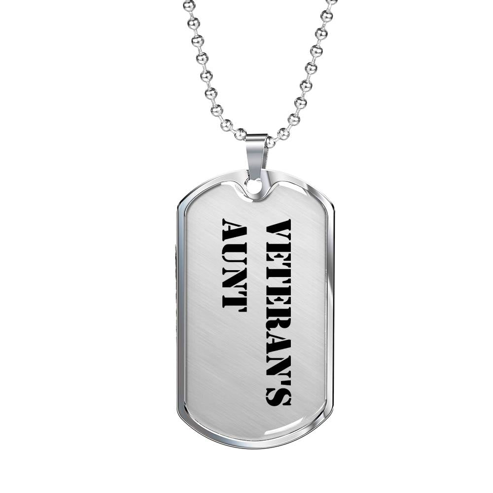 Veteran's Aunt - Luxury Dog Tag Necklace