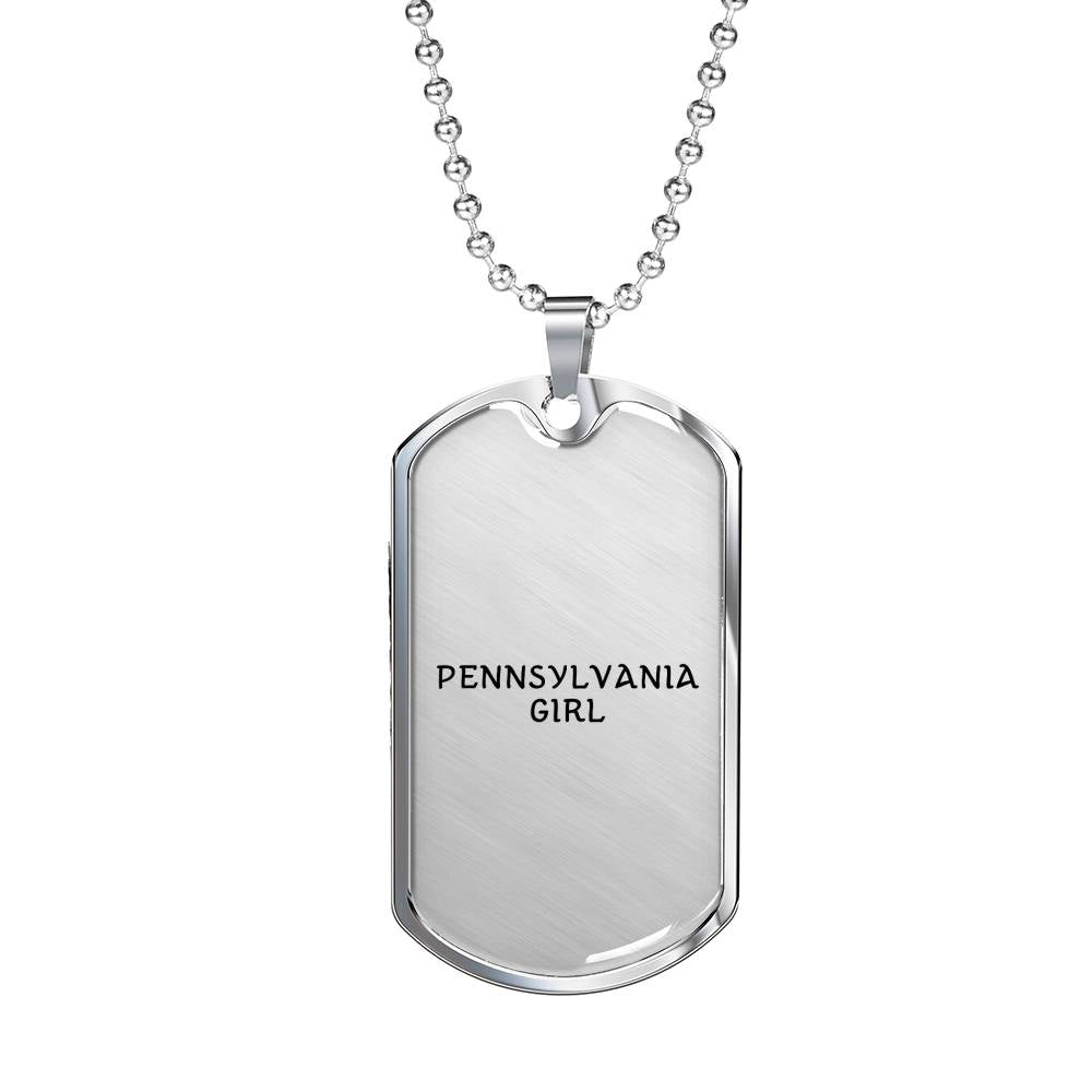 Pennsylvania Girl - Luxury Dog Tag Necklace