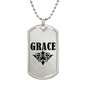 Grace v01a - Luxury Dog Tag Necklace