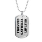 Military Veteran's Grandma - Luxury Dog Tag Necklace