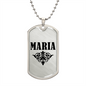 Maria v01a - Luxury Dog Tag Necklace