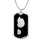 Mama Hedgehog With 1 Hoglet v2 - Luxury Dog Tag Necklace