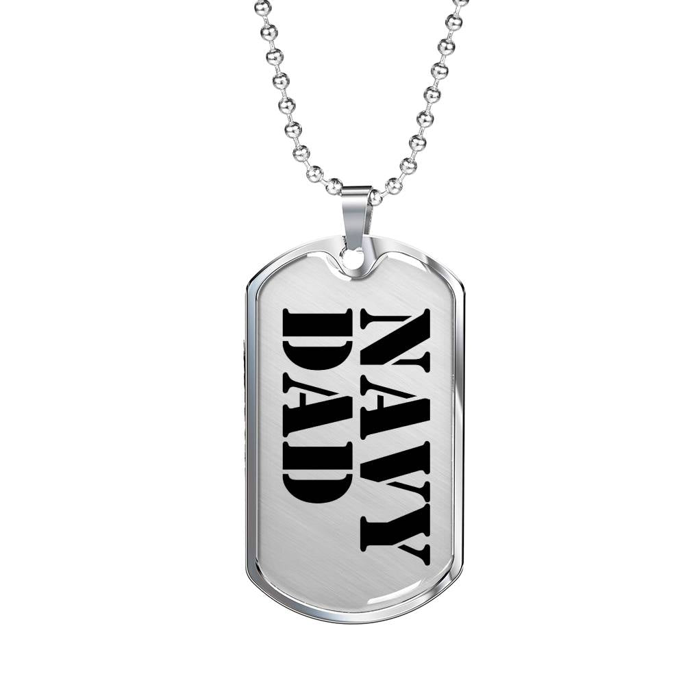 Navy Dad - Luxury Dog Tag Necklace