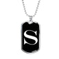 Initial S v3a - Luxury Dog Tag Necklace