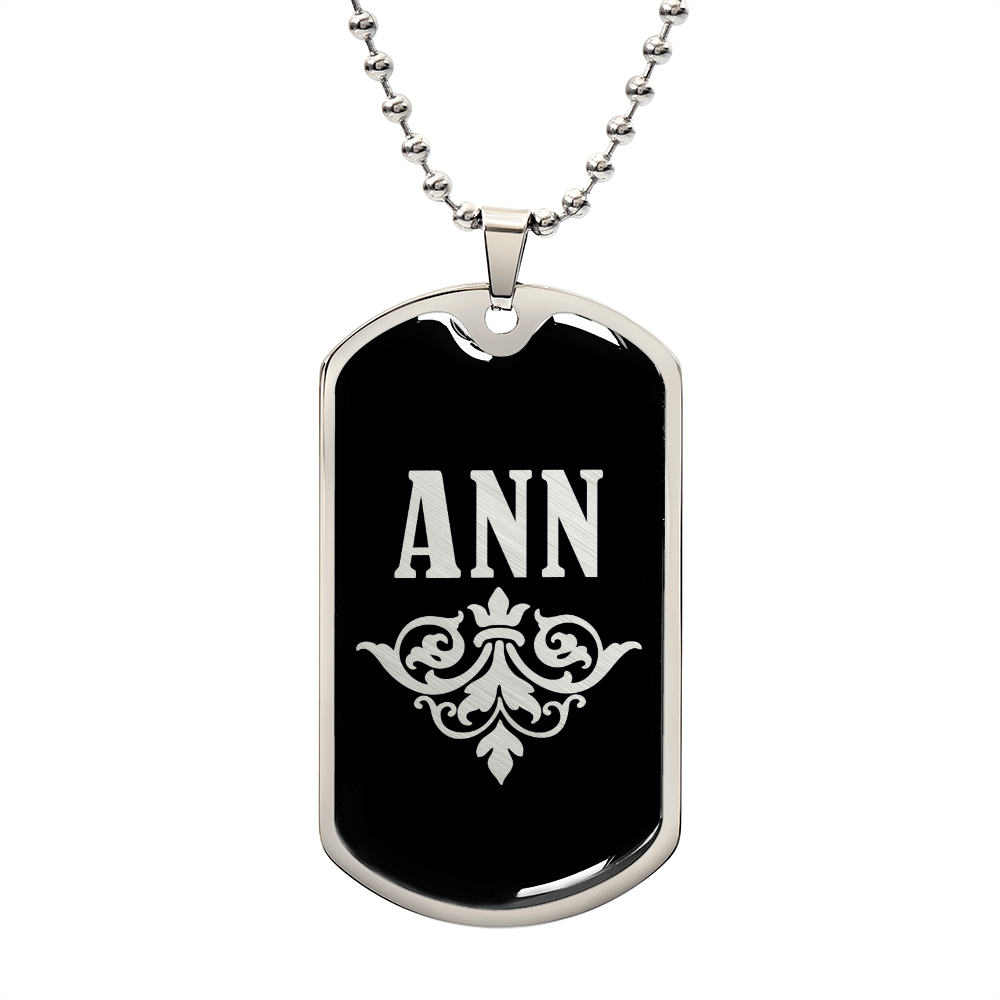 Ann v02a - Luxury Dog Tag Necklace