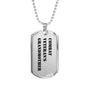 Combat Veteran's Grandmother - Luxury Dog Tag Necklace