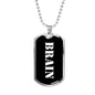 Brain v2 - Luxury Dog Tag Necklace