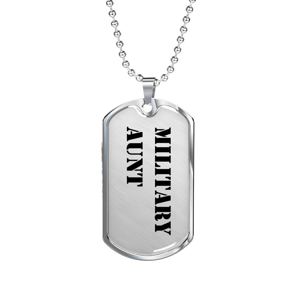 Military Aunt - Luxury Dog Tag Necklace