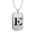 Initial E v1a - Luxury Dog Tag Necklace