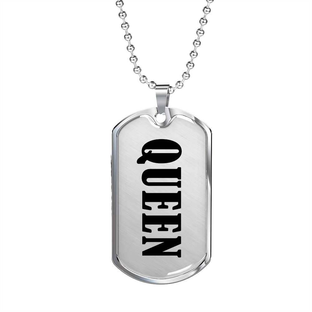 Queen v01 - Luxury Dog Tag Necklace