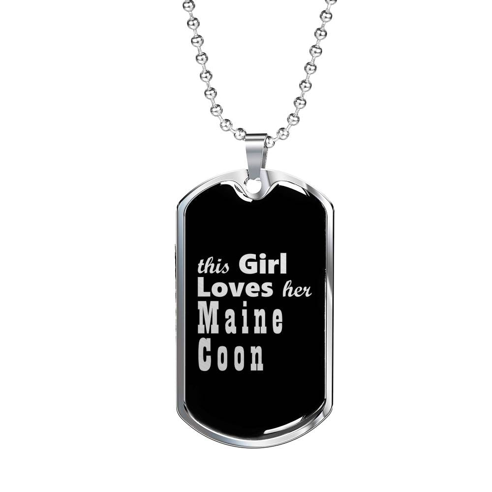 Maine Coon v3 - Luxury Dog Tag Necklace