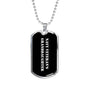 Navy Veteran's Granddaughter v3 - Luxury Dog Tag Necklace
