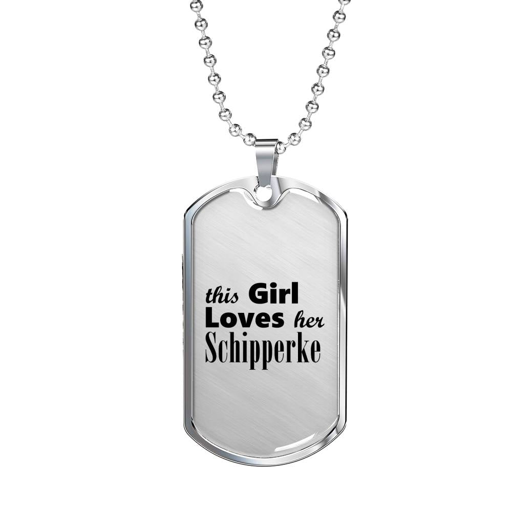 Schipperke - Luxury Dog Tag Necklace