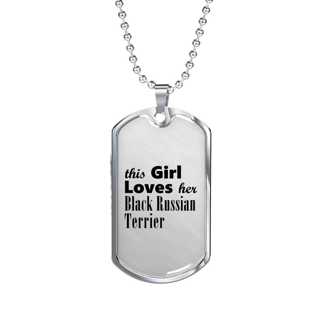 Black Russian Terrier - Luxury Dog Tag Necklace