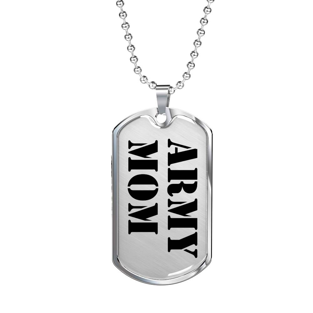 Army Mom - Luxury Dog Tag Necklace