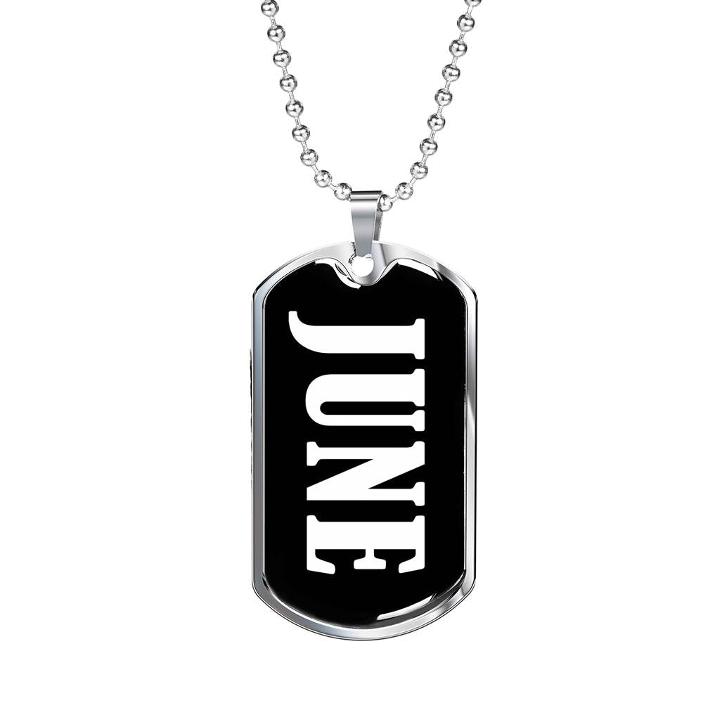 June v02 - Luxury Dog Tag Necklace