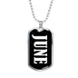 June v02 - Luxury Dog Tag Necklace