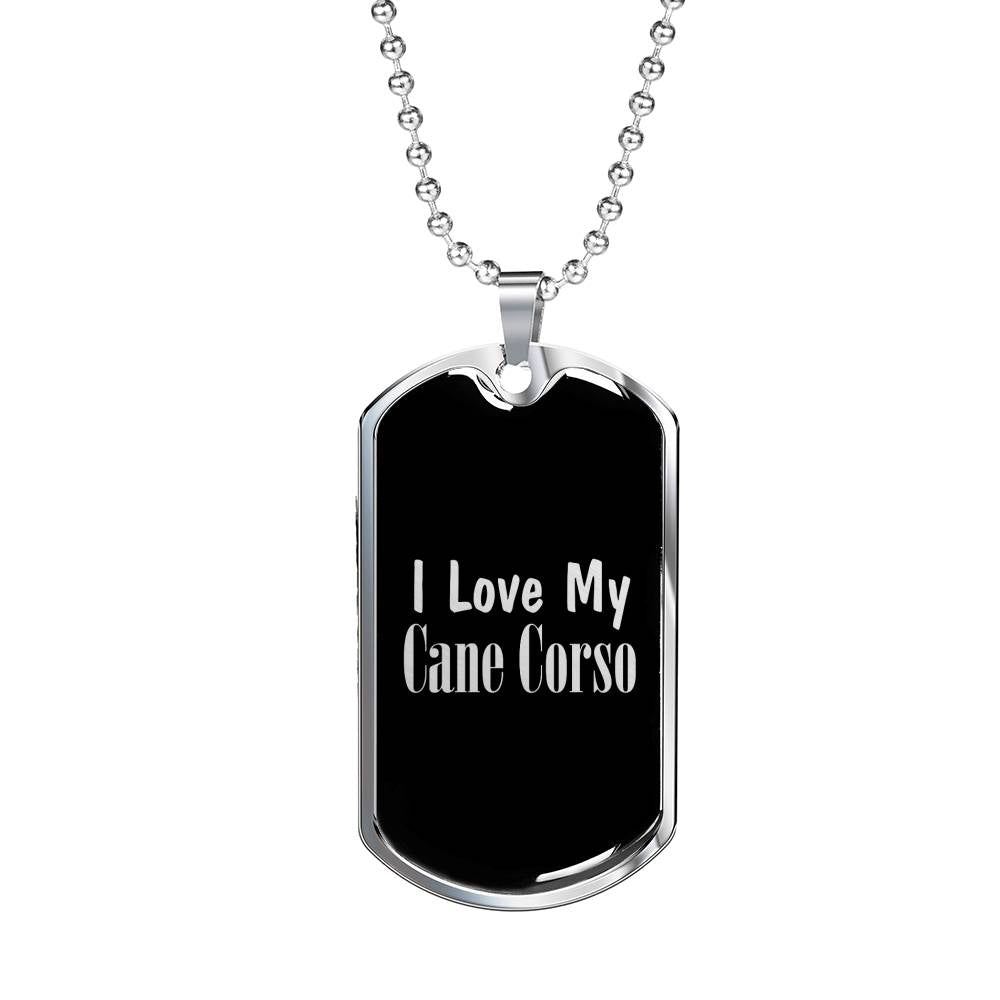 Love My Cane Corso v3 - Luxury Dog Tag Necklace