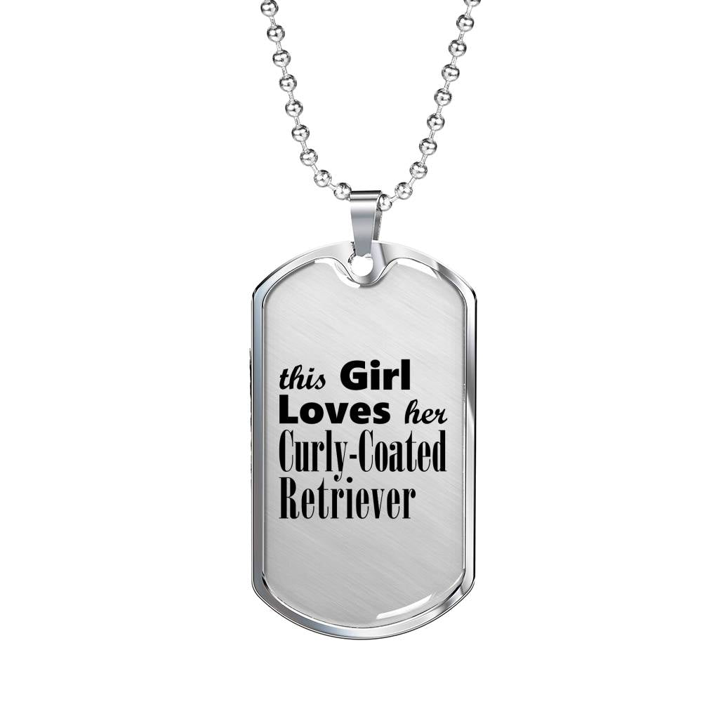 Curly-Coated Retriever - Luxury Dog Tag Necklace