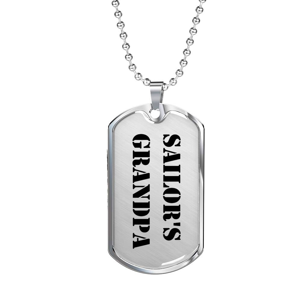 Sailor's Grandpa - Luxury Dog Tag Necklace