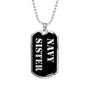 Navy Sister v2 - Luxury Dog Tag Necklace