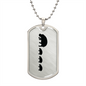 Mama Hippo With 3 Calves - Luxury Dog Tag Necklace
