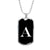 Initial A v3a - Luxury Dog Tag Necklace